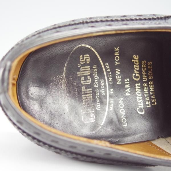 ほぼ試着程度★チャーチ 50F/UK5【旧チャーチ★ブックバインダーカーフ/3都市ロゴ/HICKSTEAD】84ラスト/フルブローグ/黒/Church's★i023