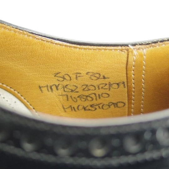 ほぼ試着程度★チャーチ 50F/UK5【旧チャーチ★ブックバインダーカーフ/3都市ロゴ/HICKSTEAD】84ラスト/フルブローグ/黒/Church's★i023