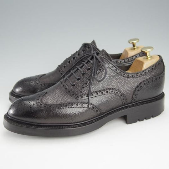 極上★(スペイン製)CARMINA/カルミナ SIZE 7【グッドイヤーウェルテッド製法★フルブローグ】グレインレザー/黒/メンズ★i024