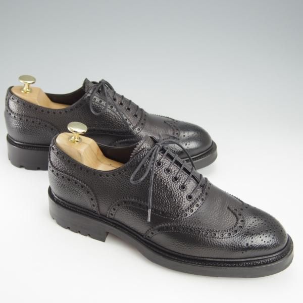 極上★(スペイン製)CARMINA/カルミナ SIZE 7【グッドイヤーウェルテッド製法★フルブローグ】グレインレザー/黒/メンズ★i024