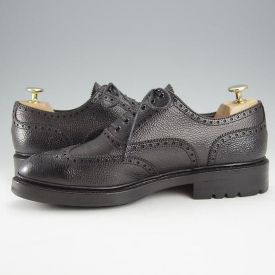 極上★(スペイン製)CARMINA/カルミナ SIZE 7【グッドイヤーウェルテッド製法★フルブローグ】グレインレザー/黒/メンズ★i024