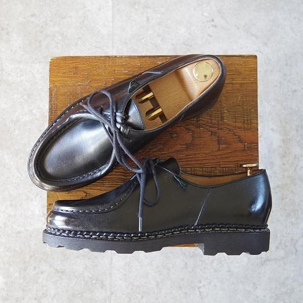 極美品★パラブーツ SIZE 39【定価￥71,500-★ミカエル/MICHAEL】チロリアンシューズ/リスレザー/NOIR/黒/Paraboot★i025