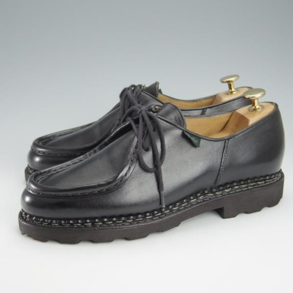 極美品★パラブーツ SIZE 39【定価￥71,500-★ミカエル/MICHAEL】チロリアンシューズ/リスレザー/NOIR/黒/Paraboot★i025