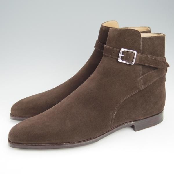 未使用★クロケット&ジョーンズ 8.5E【貴重★(英)ジョージクレバリー別注/Morris】ジョッパーブーツ/スエード/濃茶/Crockett&Jones★i027