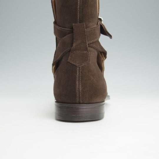 未使用★クロケット&ジョーンズ 8.5E【貴重★(英)ジョージクレバリー別注/Morris】ジョッパーブーツ/スエード/濃茶/Crockett&Jones★i027