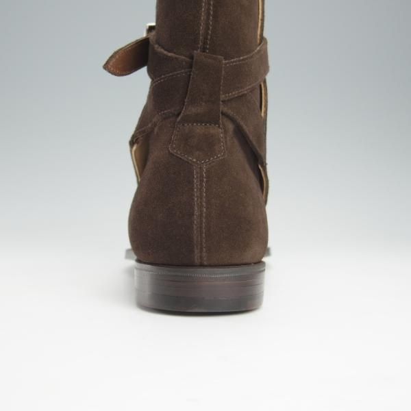 未使用★クロケット&ジョーンズ 8.5E【貴重★(英)ジョージクレバリー別注/Morris】ジョッパーブーツ/スエード/濃茶/Crockett&Jones★i027