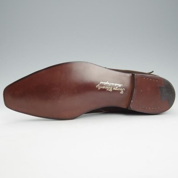 未使用★クロケット&ジョーンズ 8.5E【貴重★(英)ジョージクレバリー別注/Morris】ジョッパーブーツ/スエード/濃茶/Crockett&Jones★i027