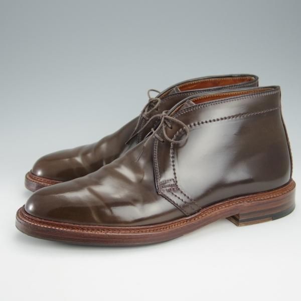 美品★オールデン 8E【貴重★シガー色/コードバン/茶】13132/バリーラスト/チャッカブーツ/メンズ/Alden★i041