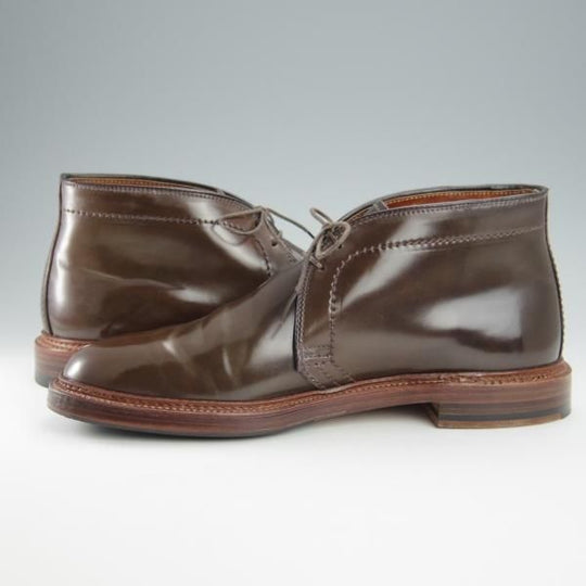 美品★オールデン 8E【貴重★シガー色/コードバン/茶】13132/バリーラスト/チャッカブーツ/メンズ/Alden★i041