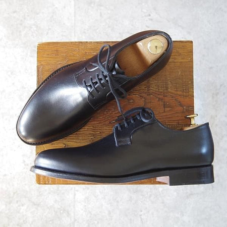 未使用★チャーチ 65F/UK6.5【貴重★JIL SANDER別注/ジルサンダー/9747ラスト】プレーントゥ/カーフ/黒/メンズ/Church's★i043