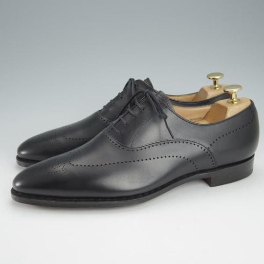 未使用★クロケット&ジョーンズ 7.5E【定価￥86,900-★WEYBRIDGE/オックスフォードシューズ】360ラスト/カーフ/黒/Crockett&Jones★i044