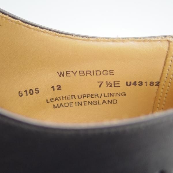 未使用★クロケット&ジョーンズ 7.5E【定価￥86,900-★WEYBRIDGE/オックスフォードシューズ】360ラスト/カーフ/黒/Crockett&Jones★i044