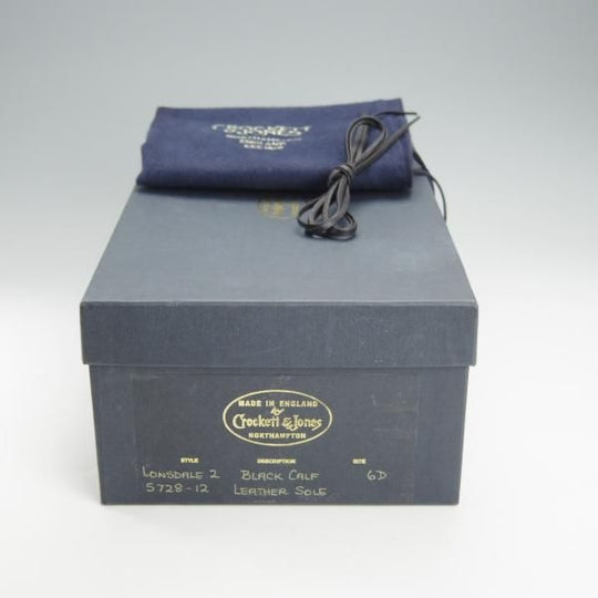 新品★クロケット&ジョーンズ 6D【ハンドグレードライン★LONSDALE 2/ストレートチップ】カーフ/黒/メンズ/Crockett&Jones★i046