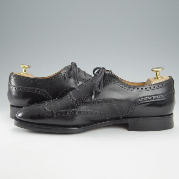 極上★チャーチ 75F/UK7.5【現行定価￥155,100-★旧チャーチ/73ラスト/CHETWYND】チェットウィンド/3都市ロゴ/カーフ/黒/Church's★i047