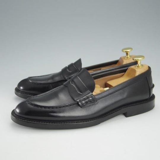 極上★(伊製)マーガレットハウエル(レディース) SIZE 36【定価￥71,400-★プレミアムライン/コインローファー】黒/MARGARET HOWELL★i050