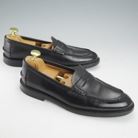 極上★(伊製)マーガレットハウエル(レディース) SIZE 36【定価￥71,400-★プレミアムライン/コインローファー】黒/MARGARET HOWELL★i050