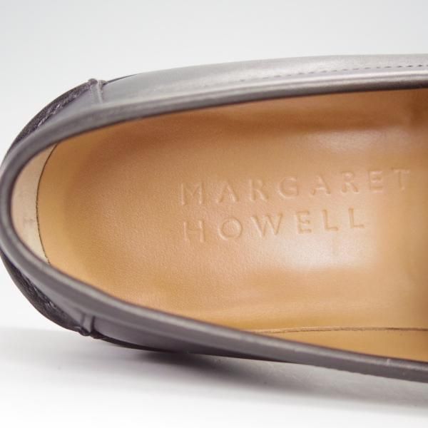 極上★(伊製)マーガレットハウエル(レディース) SIZE 36【定価￥71,400-★プレミアムライン/コインローファー】黒/MARGARET HOWELL★i050