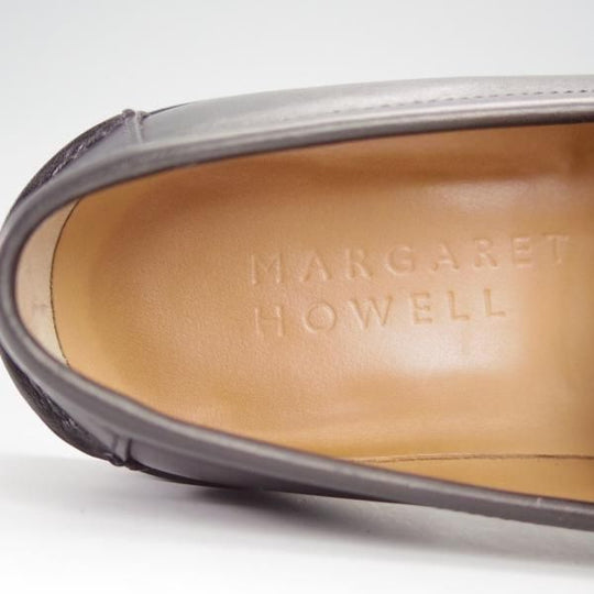 極上★(伊製)マーガレットハウエル(レディース) SIZE 36【定価￥71,400-★プレミアムライン/コインローファー】黒/MARGARET HOWELL★i050