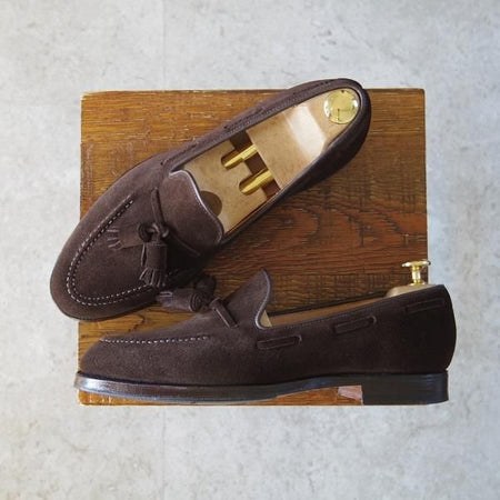 極美品★クロケット&ジョーンズ 5.5E【定価￥75,900-★CAVENDISH 3/キャベンディッシュ3】タッセルローファー/濃茶/Crockett&Jones★i054