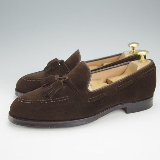 極美品★クロケット&ジョーンズ 5.5E【定価￥75,900-★CAVENDISH 3/キャベンディッシュ3】タッセルローファー/濃茶/Crockett&Jones★i054