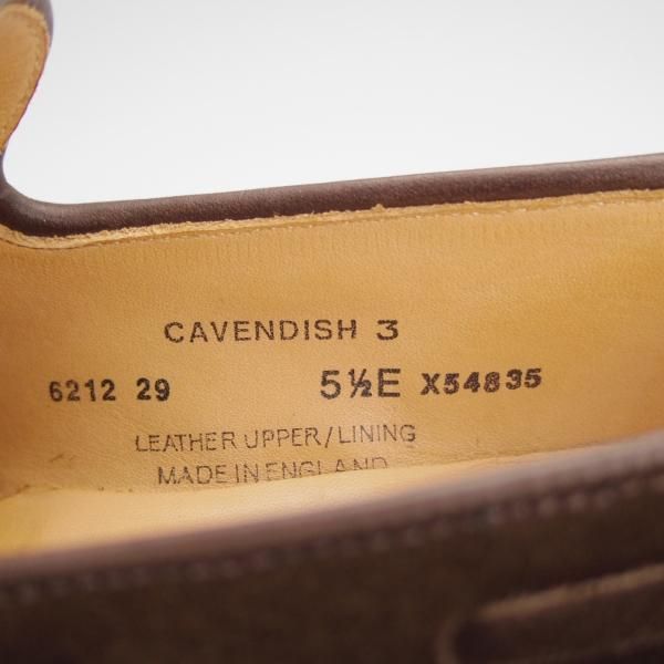 極美品★クロケット&ジョーンズ 5.5E【定価￥75,900-★CAVENDISH 3/キャベンディッシュ3】タッセルローファー/濃茶/Crockett&Jones★i054