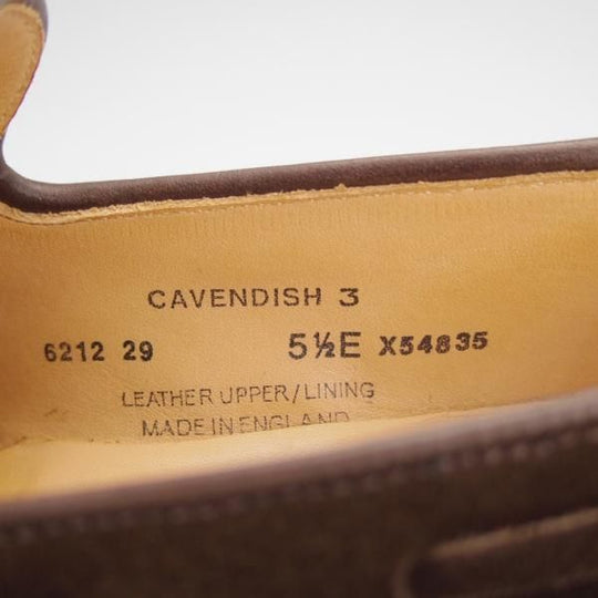 極美品★クロケット&ジョーンズ 5.5E【定価￥75,900-★CAVENDISH 3/キャベンディッシュ3】タッセルローファー/濃茶/Crockett&Jones★i054