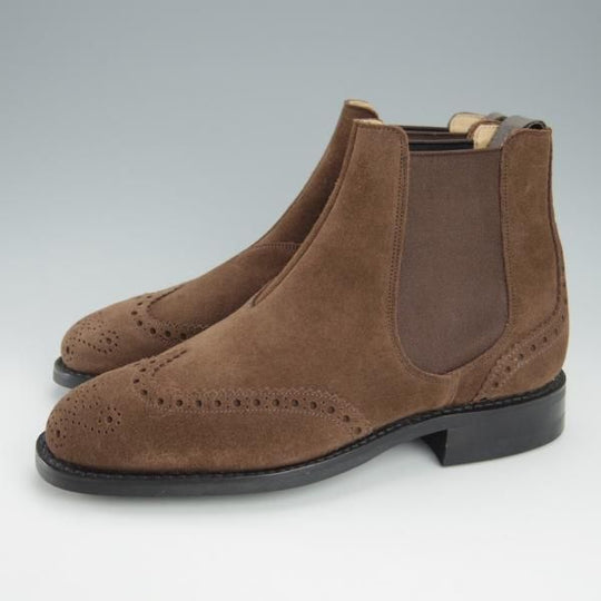 未使用★チャーチ 50F/UK5【ダイナイトソール仕様★RAVENFIELD/81ラスト】サイドゴアブーツ/スエード/濃茶/メンズ/Church's★i056