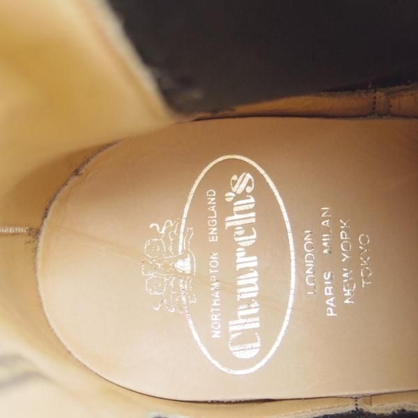 未使用★チャーチ 50F/UK5【ダイナイトソール仕様★RAVENFIELD/81ラスト】サイドゴアブーツ/スエード/濃茶/メンズ/Church's★i056