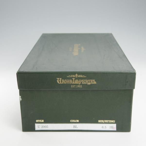 未使用★ユニオンインペリアル SIZE 6.5【定価￥41,800-★撥水なめし革/U2005】ストレートチップ/カーフ/黒/メンズ/Union Imperial★i060