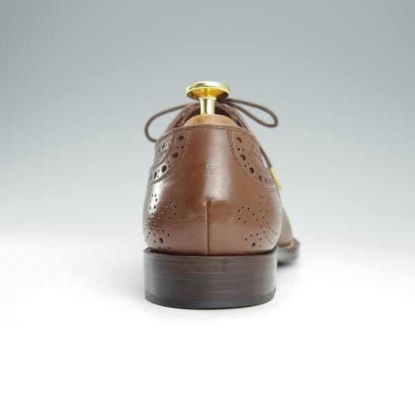 極美品★フットザコーチャー(レディース) SIZE 5【モデル定価￥66,000-★セミブローグ/MENDELL】カーフ/茶/foot the coacher★i061
