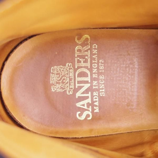 極上★(英)SANDERS/サンダース SIZE 8【定価￥47,300-★チャッカブーツ/マッドガード】スエード/紺/メンズ★i063