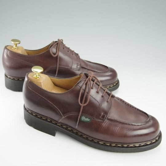 極美品★パラブーツ SIZE 7.5【定価￥71,500-★シャンボード/CHAMBORD】リスレザー/カフェ/CAFE/Uチップ/TEXソール/濃茶/Paraboot★i065