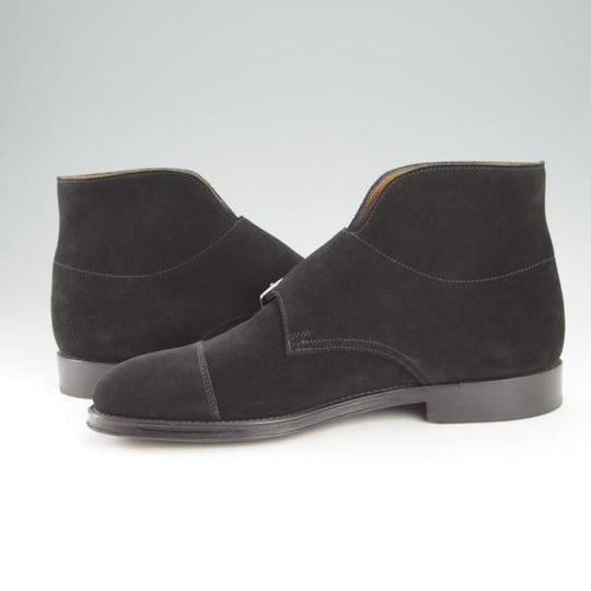 美品★(伊)Doucal's/デュカルス SIZE 39【定価￥63,800-★ブラックラピド製法/ダブルモンク/ブーツ】2479/スエード/黒/メンズ★i066