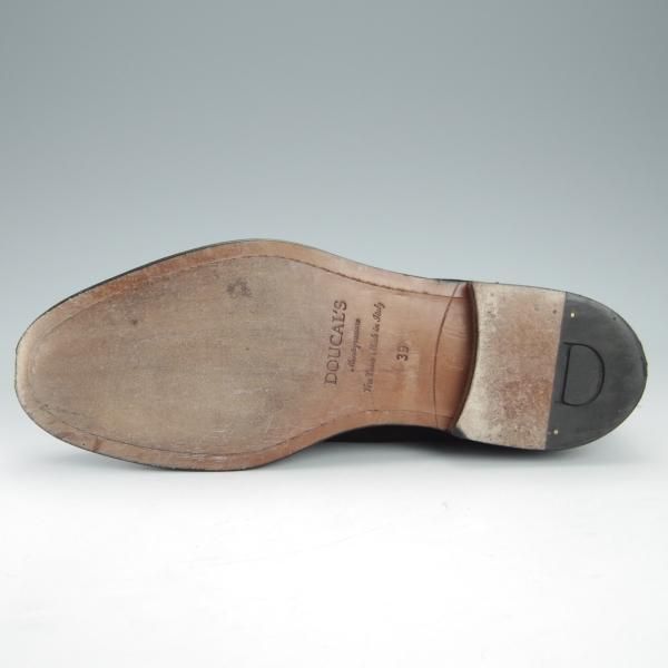 美品★(伊)Doucal's/デュカルス SIZE 39【定価￥63,800-★ブラックラピド製法/ダブルモンク/ブーツ】2479/スエード/黒/メンズ★i066