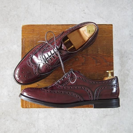 美品★チャーチ(レディース) SIZE 38【現行定価￥144,100-★バーウッド/BURWOOD WG】ポリッシュドバインダーカーフ/赤茶/Church's★i073