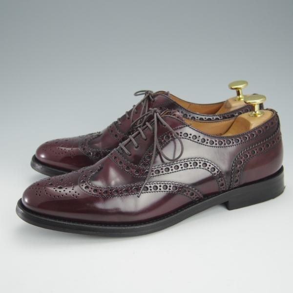 美品★チャーチ(レディース) SIZE 38【現行定価￥144,100-★バーウッド/BURWOOD WG】ポリッシュドバインダーカーフ/赤茶/Church's★i073