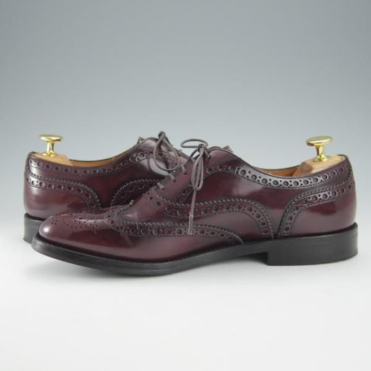 美品★チャーチ(レディース) SIZE 38【現行定価￥144,100-★バーウッド/BURWOOD WG】ポリッシュドバインダーカーフ/赤茶/Church's★i073
