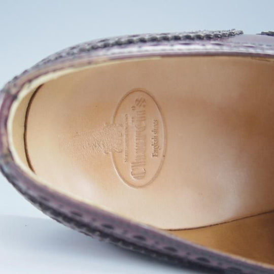 美品★チャーチ(レディース) SIZE 38【現行定価￥144,100-★バーウッド/BURWOOD WG】ポリッシュドバインダーカーフ/赤茶/Church's★i073