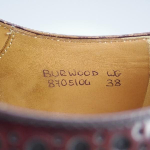 美品★チャーチ(レディース) SIZE 38【現行定価￥144,100-★バーウッド/BURWOOD WG】ポリッシュドバインダーカーフ/赤茶/Church's★i073