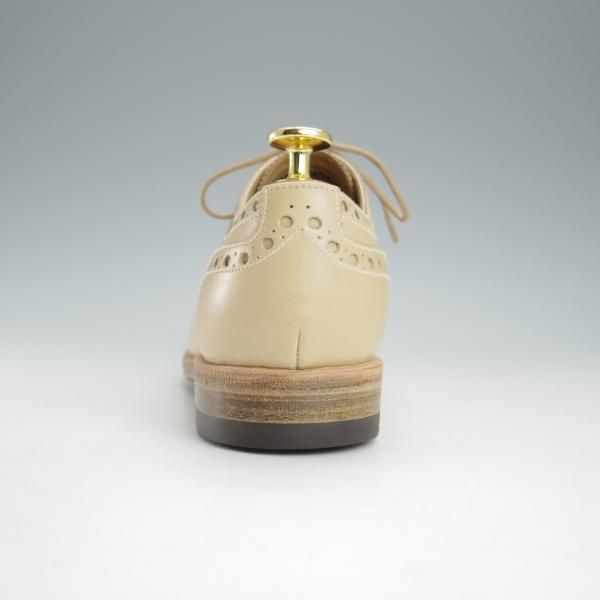 未使用★(スイス)BALLY/バリー(レディース) 38E【★フルブローグ/薄茶】カーフ/ウイングチップ/革靴/レザーシューズ★i074