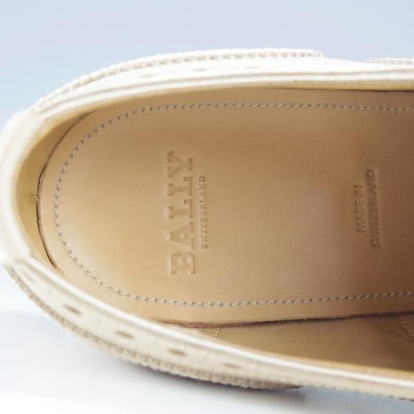新品タグ付✨️BALLY スイス製 鹿 レザー 革靴 茶 ストレートチップ 8E 本革ストレートチップサイドゴアレースアップシューズ （ダーク