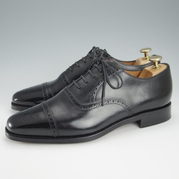 ★(スペイン製)YANKO/ヤンコ SIZE 7.5【グッドイヤーウェルテッド製法★セミブローグ/104838】CAMBRIDGE/カーフ/黒/メンズ★i079