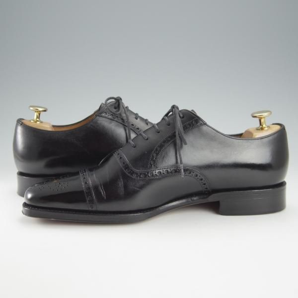 ★(スペイン製)YANKO/ヤンコ SIZE 7.5【グッドイヤーウェルテッド製法★セミブローグ/104838】CAMBRIDGE/カーフ/黒/メンズ★i079