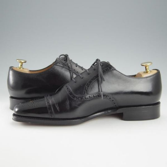 ★(スペイン製)YANKO/ヤンコ SIZE 7.5【グッドイヤーウェルテッド製法★セミブローグ/104838】CAMBRIDGE/カーフ/黒/メンズ★i079