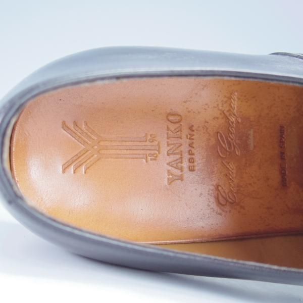 ★(スペイン製)YANKO/ヤンコ SIZE 7.5【グッドイヤーウェルテッド製法★セミブローグ/104838】CAMBRIDGE/カーフ/黒/メンズ★i079