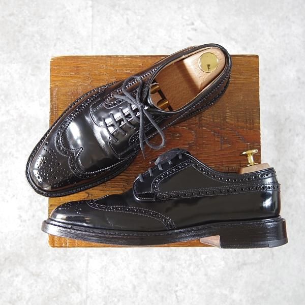 極上★チャーチ 55F/UK5.5【現行定価￥160,600-★グラフトン/GRAFTON】173ラスト/フルブローグ/黒/メンズ/Church's★i082