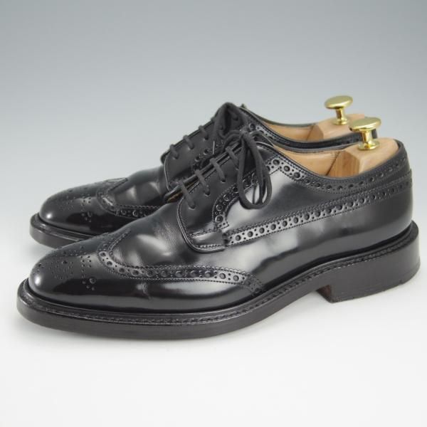 極上★チャーチ 55F/UK5.5【現行定価￥160,600-★グラフトン/GRAFTON】173ラスト/フルブローグ/黒/メンズ/Church's★i082