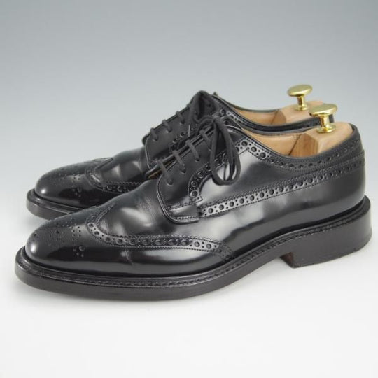 極上★チャーチ 55F/UK5.5【現行定価￥160,600-★グラフトン/GRAFTON】173ラスト/フルブローグ/黒/メンズ/Church's★i082