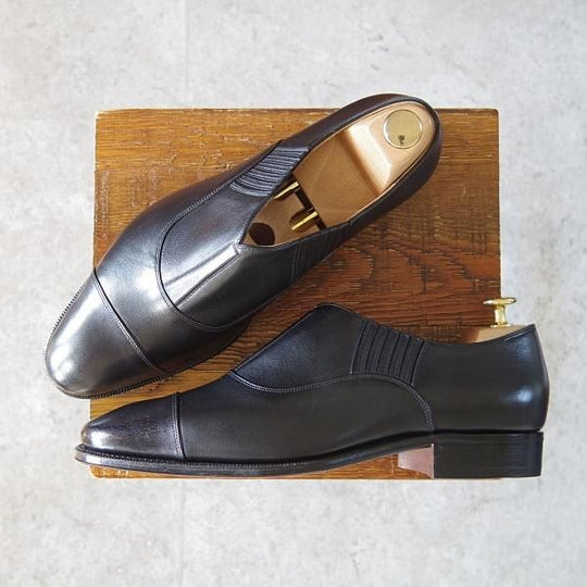 未使用★ホール&マークス SIZE 7.5【定価14万円以上★ハンドソーンウェルテッド製法/Andy】黒/ギルドオブクラフツ/Hall&marks★i086