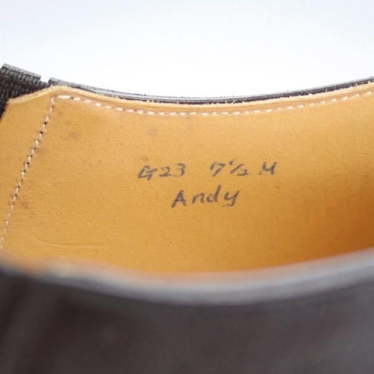 未使用★ホール&マークス SIZE 7.5【定価14万円以上★ハンドソーンウェルテッド製法/Andy】黒/ギルドオブクラフツ/Hall&marks★i086